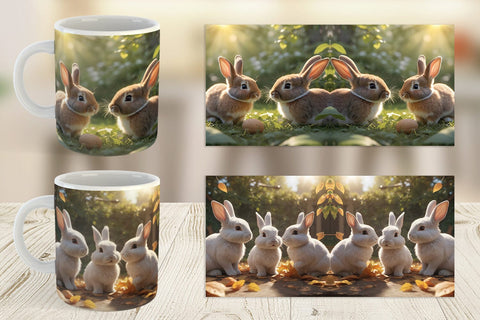 Mug Wrap Bunny on Summer Sublimation artnoy 