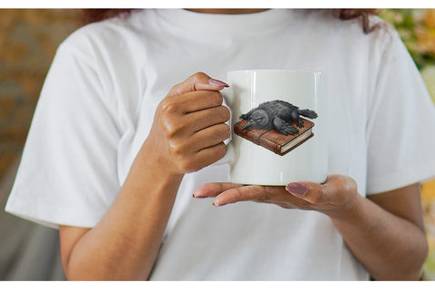 Mug Wrap Burnout Raven Dark Academia Watercolor Sublimation artnoy 