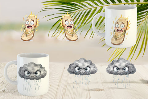 Mug Wrap Burnt Out Sky Theme Watercolor Sublimation artnoy 