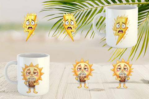 Mug Wrap Burnt Out Sky Theme Watercolor Sublimation artnoy 