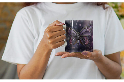 Mug Wrap Butterfly Glitter Sublimation artnoy 