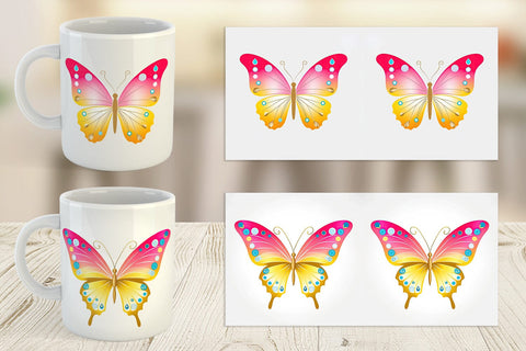 Mug Wrap Butterfly Sublimation artnoy 