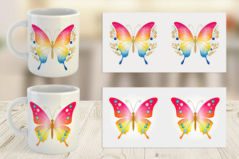 Mug Wrap Butterfly Sublimation artnoy 