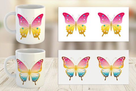 Mug Wrap Butterfly Sublimation artnoy 