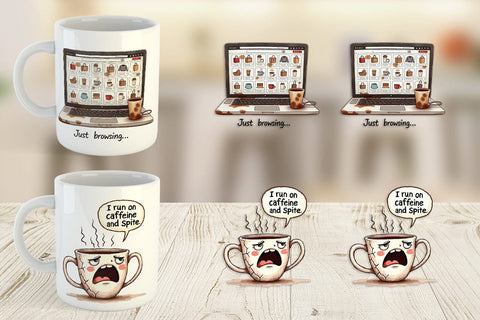 Mug Wrap Caffeine Commerce Sublimation artnoy 