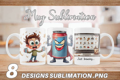 Mug Wrap Caffeine Commerce Sublimation artnoy 