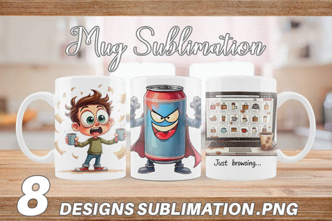 Mug Wrap Caffeine Commerce Sublimation artnoy 