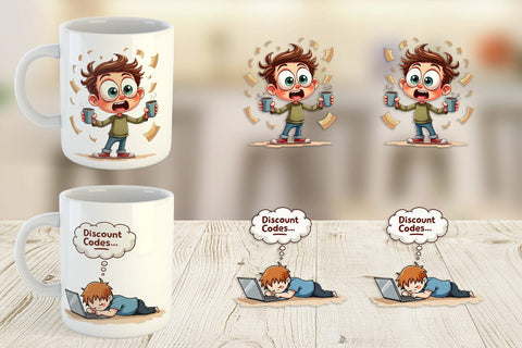 Mug Wrap Caffeine Commerce Sublimation artnoy 