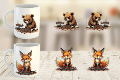 Mug Wrap Caffeine Critters Sublimation artnoy 