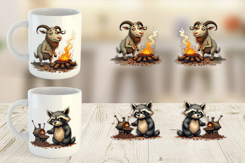 Mug Wrap Caffeine Critters Sublimation artnoy 