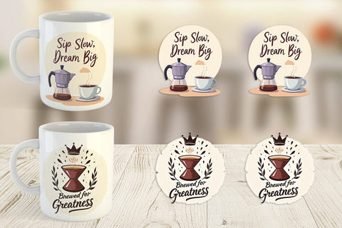 Mug Wrap Caffeine Kick Quotes Sublimation artnoy 