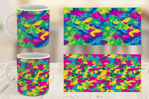 Mug Wrap Camouflage Colorful Sublimation artnoy 
