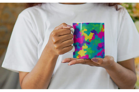 Mug Wrap Camouflage Colorful Sublimation artnoy 