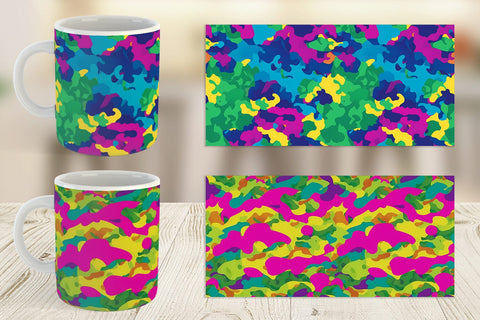 Mug Wrap Camouflage Colorful Sublimation artnoy 
