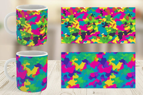 Mug Wrap Camouflage Colorful Sublimation artnoy 