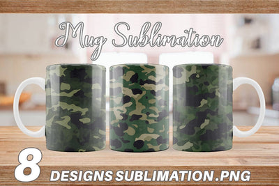 Mug Wrap Camouflage Texture Sublimation artnoy 