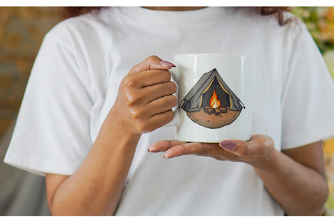 Mug Wrap Camping Tent Sublimation artnoy 