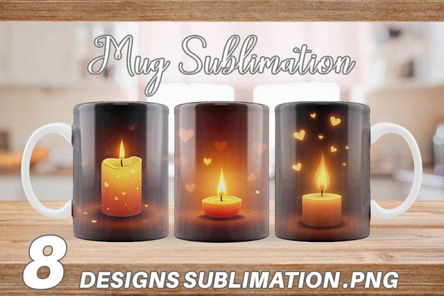 Mug Wrap Candle Glow Sublimation artnoy 