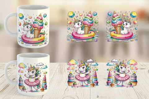 Mug Wrap Candy Unicorn Summer Sublimation artnoy 