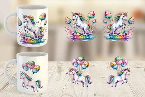 Mug Wrap Candy Unicorn Summer Sublimation artnoy 