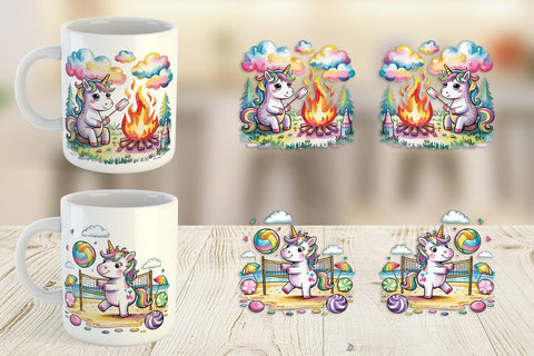 Mug Wrap Candy Unicorn Summer Sublimation artnoy 