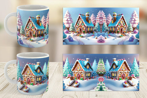 Mug Wrap Candyland House Sublimation artnoy 