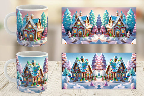 Mug Wrap Candyland House Sublimation artnoy 
