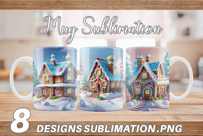 Mug Wrap Candyland House Sublimation artnoy 