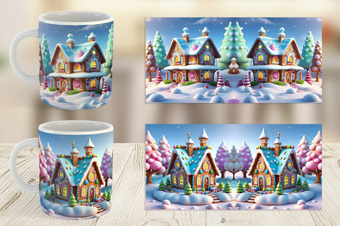 Mug Wrap Candyland House Sublimation artnoy 