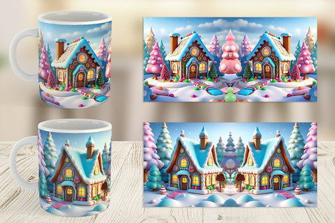 Mug Wrap Candyland House Sublimation artnoy 