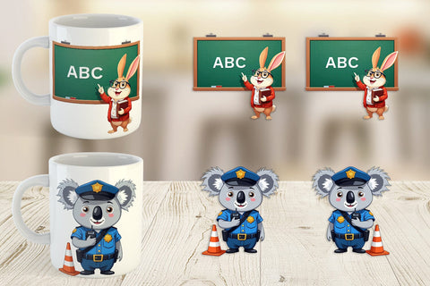 Mug Wrap Career Animals Sublimation artnoy 