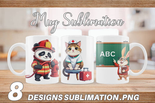 Mug Wrap Career Animals Sublimation artnoy 