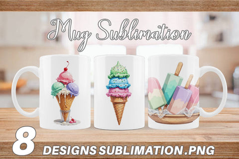 Mug Wrap Carnival Ice Cream Sublimation artnoy 