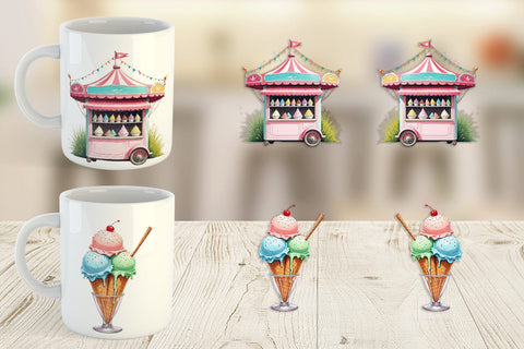 Mug Wrap Carnival Ice Cream Sublimation artnoy 