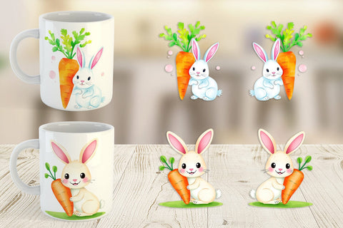 Mug Wrap Carrot Bunny Sublimation artnoy 