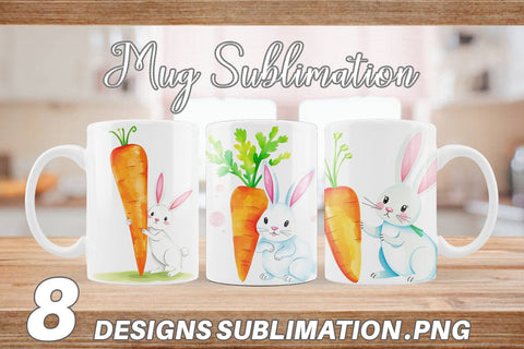 Mug Wrap Carrot Bunny Sublimation artnoy 