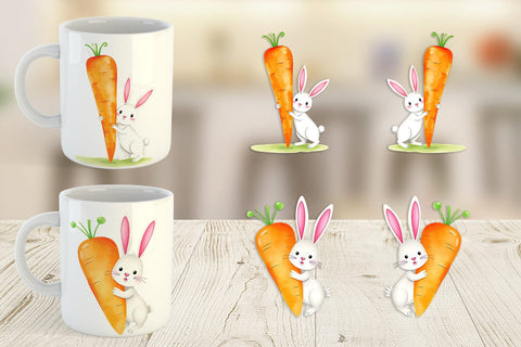 Mug Wrap Carrot Bunny Sublimation artnoy 