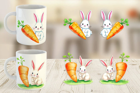 Mug Wrap Carrot Bunny Sublimation artnoy 
