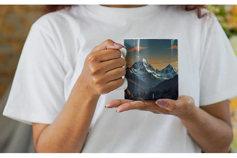 Mug Wrap Cartoon Mount Everest Sublimation artnoy 