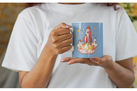 Mug Wrap Cartoon Rocket Sublimation artnoy 