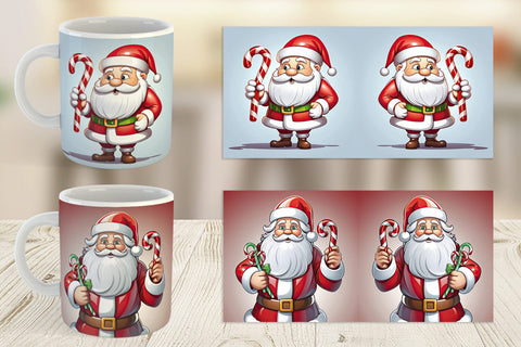 Mug Wrap Cartoon Santa Claus Sublimation artnoy 