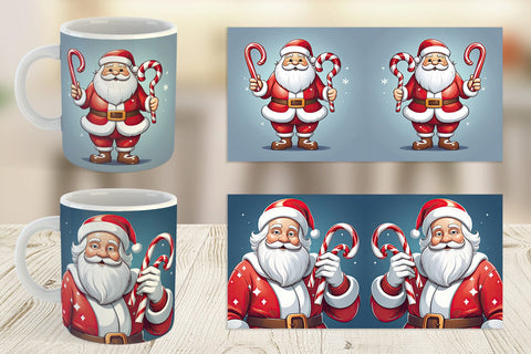 Mug Wrap Cartoon Santa Claus Sublimation artnoy 