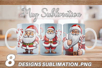 Mug Wrap Cartoon Santa Claus Sublimation artnoy 