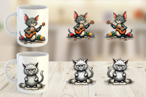 Mug Wrap Cat Chaos Sublimation artnoy 