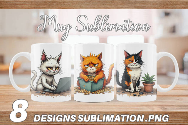 Mug Wrap Cat Chaos Sublimation artnoy 