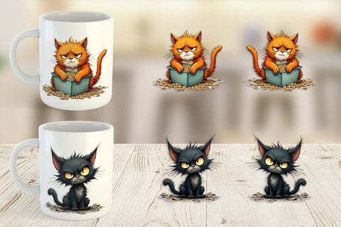 Mug Wrap Cat Chaos Sublimation artnoy 