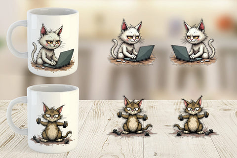 Mug Wrap Cat Chaos Sublimation artnoy 