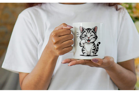 Mug Wrap Cat Mood Expressions Sublimation artnoy 