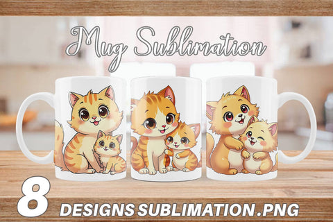 Mug Wrap Cat Mother's Day Sublimation artnoy 