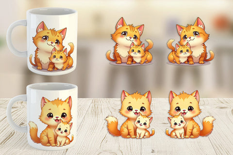 Mug Wrap Cat Mother's Day Sublimation artnoy 